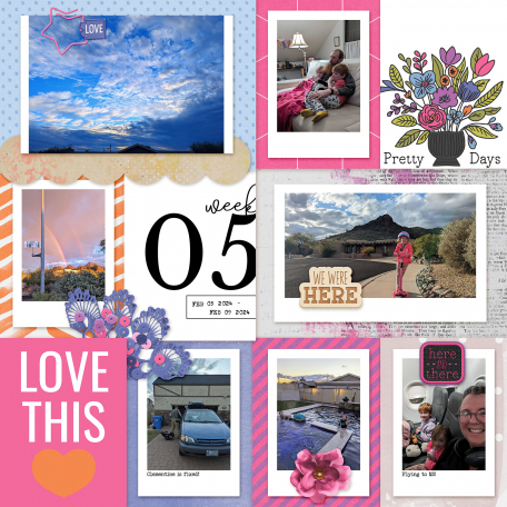 digital scrapbook pocket page