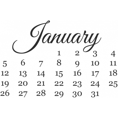 Dates - January Mini Calendar graphic by Marisa Lerin ...