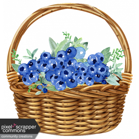 Sow & Reap Basket of Blueberries graphic by Robin Sampson ...