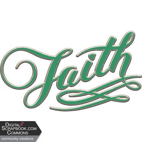 Faith Chipboard Wordart 3