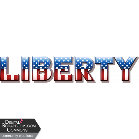 American Patriot Liberty Word Art graphic by Robin Sampson ...