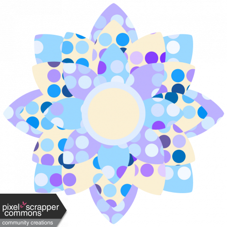 Polkadot Flower 1A graphic by Rose Stone | Pixel Scrapper Digital