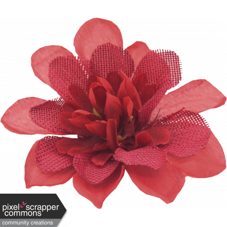 Red Burlap Flower 6 graphic by Laura Dulle | DigitalScrapbook.com ...