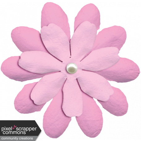 Pink Double Flower with Pearl