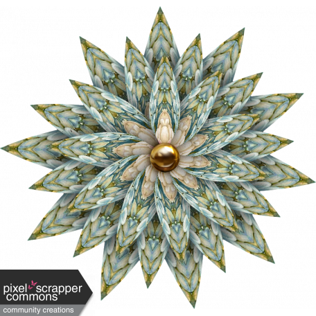 Vintage Spiral Flower 02