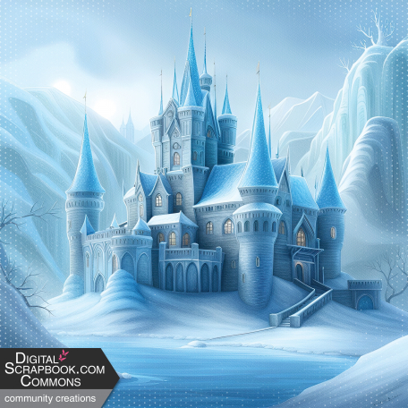 Winter Castle Background 1