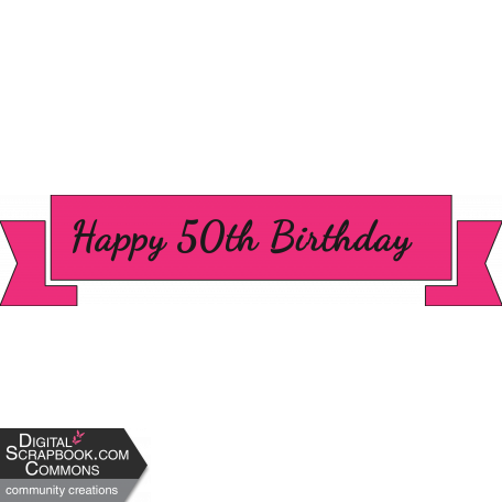 Over the Hill: 40 and 50 - Happy 50th Birthday Banner