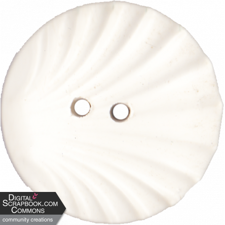 Button Tin - button white shell
