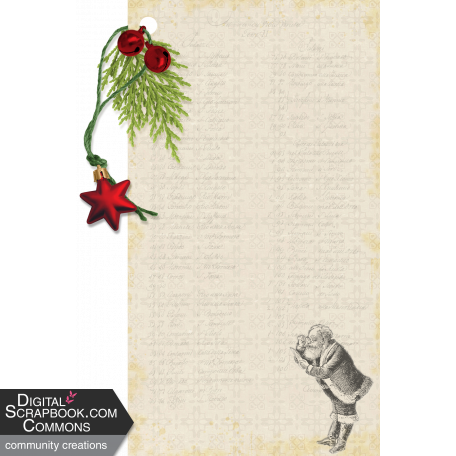 Holiday Ready Vintage Collage Tag