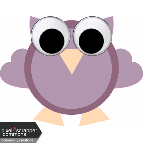 May 2021 Blog Train: Spring Flowers Owl 01 Purple