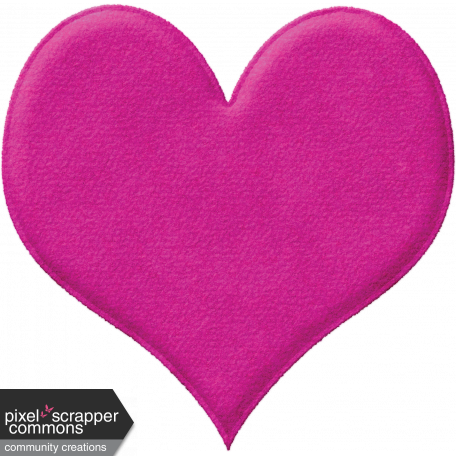 Puffy Felt Heart Pink graphic by Tina Shaw | DigitalScrapbook.com ...