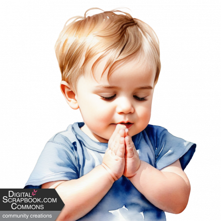 Praying toddler Boy