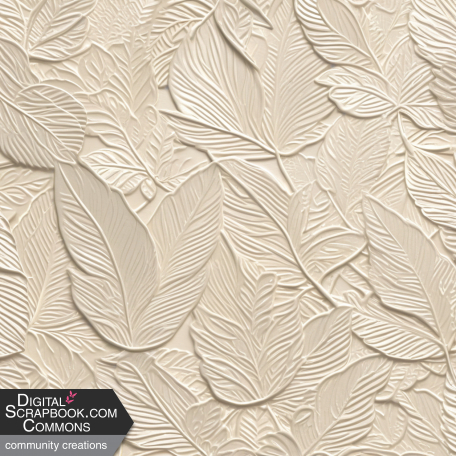 Embossed tan leaves -1 