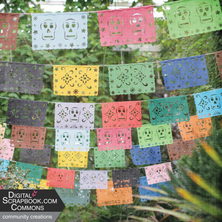 Mexican Spice Photo Paper - Textured - 06 Day Of The Dead Papel Picado