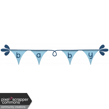 Blue Baby Flag Bunting