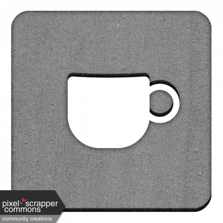 Grayscale Chipboard Square Mug Chip