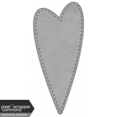 Stitched Leather Heart Template 6