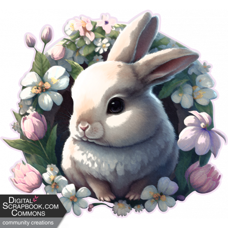 Floral Easter Bunny