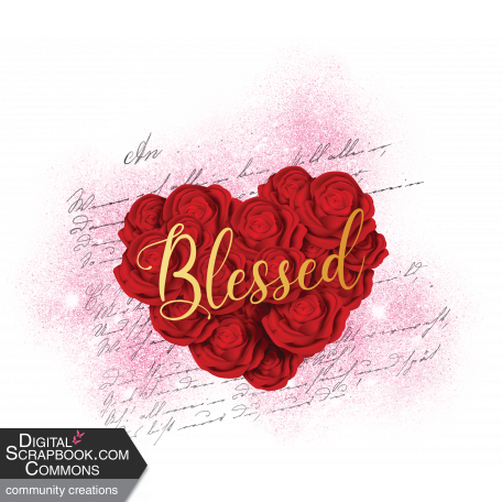 Heart Sentiment "Blessed"