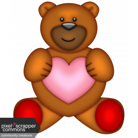 Love bear graphic by joyce crosby | DigitalScrapbook.com Digital ...