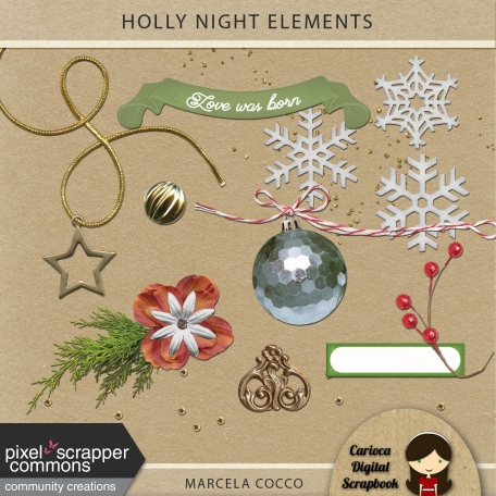 Holly Night Elements