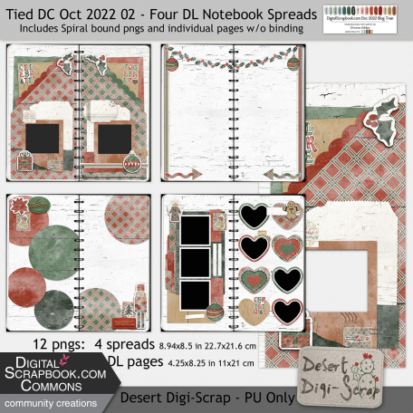 December 2022 Blog Train DL Notebook Kit By Tricia Ptktj Graphics Kit ...