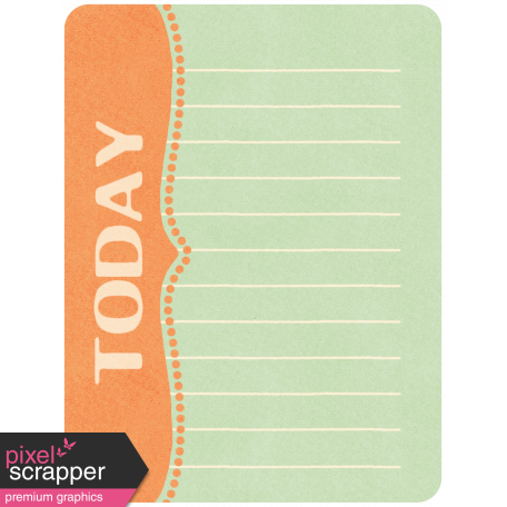 Oh Baby, Baby - Orange & Green Today Journal Card