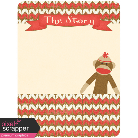 Oh Baby, Baby - Sock Monkey Journal Card
