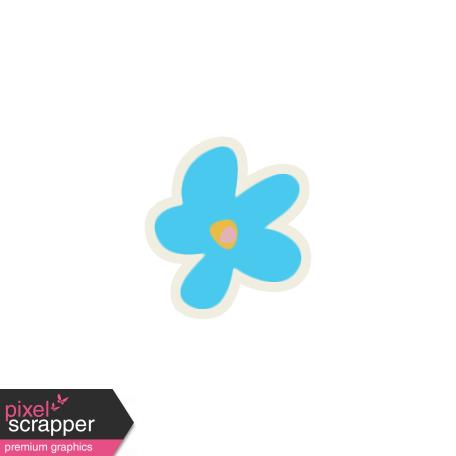 Mix & Match Blue Flower Sticker