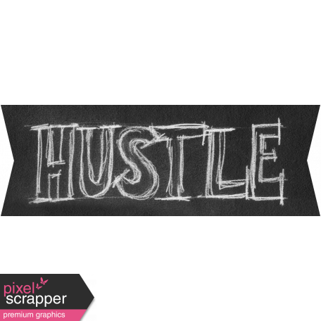 Sports Word Art Banner Hustle