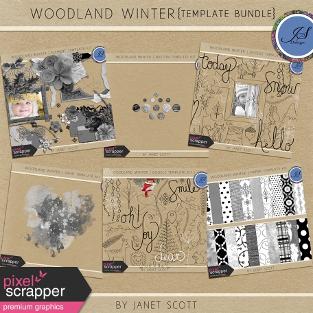 Woodland Winter - Template Bundle