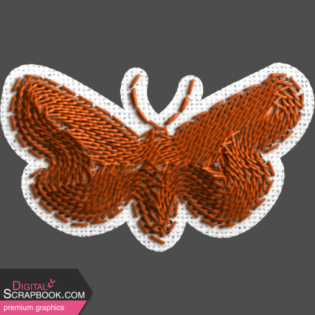 Phoebe: embroidered butterfly