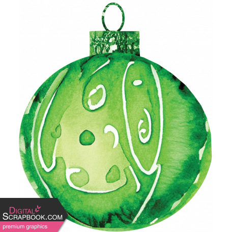 Watercolor Christmas Ornament 03