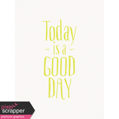 Good Day - Journal Card Good Day Yellow 3x4v
