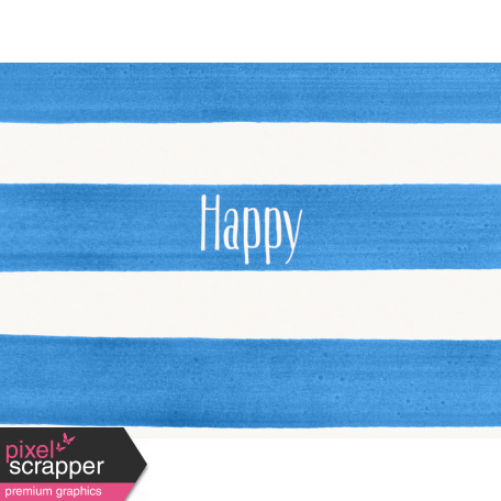 GoodDay - Journal Card Paint Stripes Happy 3x4h