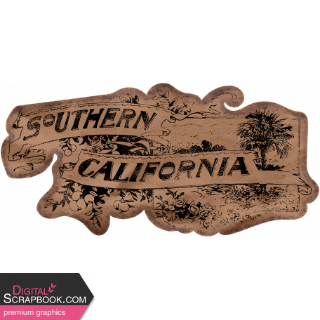 Vintage Travel #1 Ephemera Label Southern California