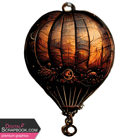 Steampunk Ephemera Kit Hot Air Balloon