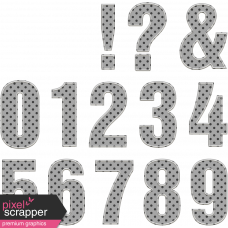 Alpha Template Kit #56 - polka dots numbers