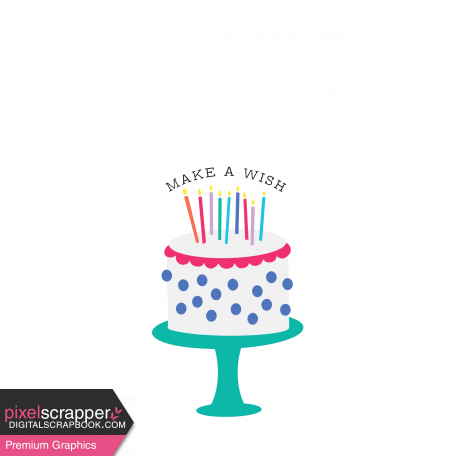 Make A Wish_Journal Card-Cake With Candles  TN