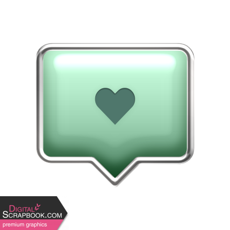 Malaysia Elements Kit #2_Enamel Speech Bubble_Heart