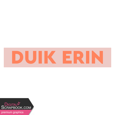 Water World Dutch Word Art: Label Strip- Duik Erin