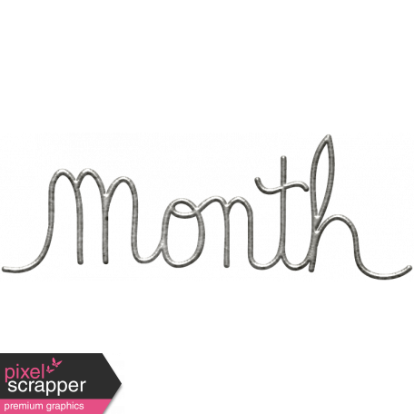 Toolbox Calendar - Metal Word Art - Month