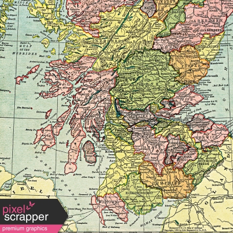 Toolbox Papers - Scotland Map graphic by Janet Kemp | DigitalScrapbook ...