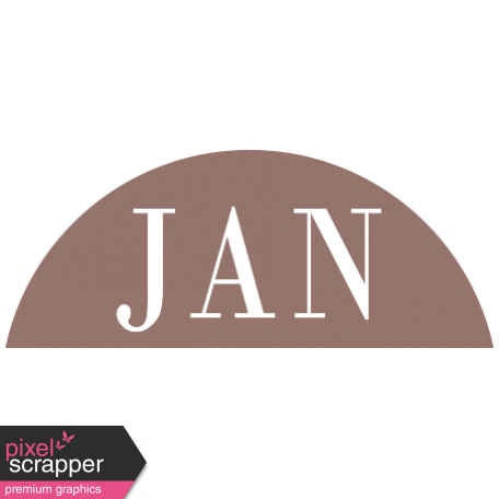 Toolbox Calendar - Date Sticker Kit - Months - Dark Brown January