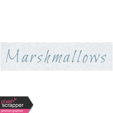 Winter Day - Marshmallows Word Art