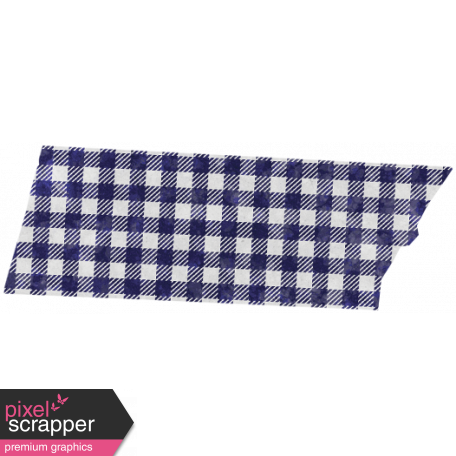 Apple Crisp - Dark Blue Gingham Washi Tape graphic by Janet Kemp