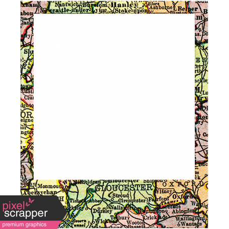 Toolbox Frames - Polaroid Map Frame 12