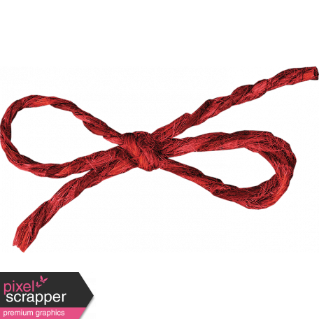 Tiny Red Twine Bow graphic by Janet Kemp   Digital  Scrapbooking