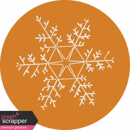 Apricity Print : Round Sticker Snowflake