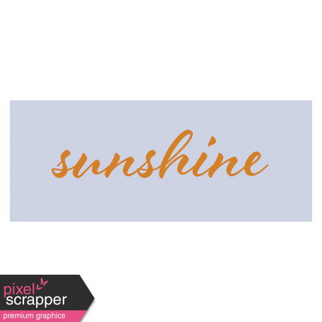 Apricity Print : Sunshine Word Art Snippet